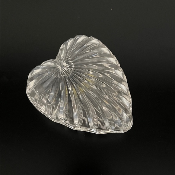 Vintage Crystal Zajecar Heart Trinket Box - Picture 1 of 6